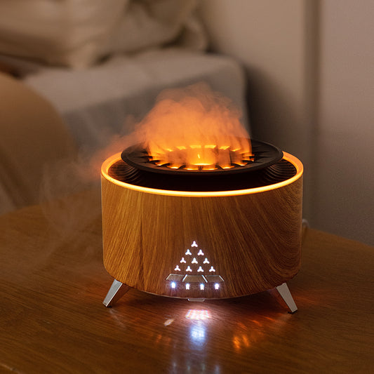 New Arrival Remote Control Volcano Humidifier Diffuser Wholesale Fire Flame Diffuser With Lights