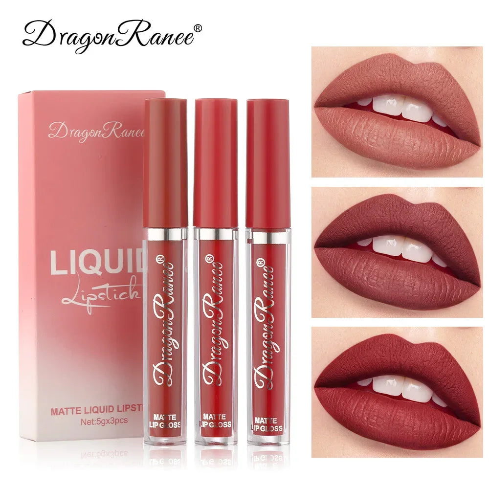 3 PCS Liquid Lipsticks Set Make Up For Women