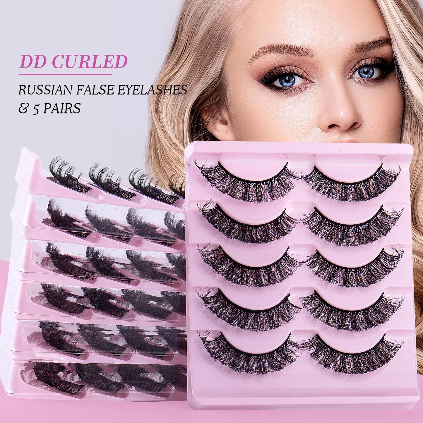 10/5Pairs 3D Mink Lashes russian strip lash