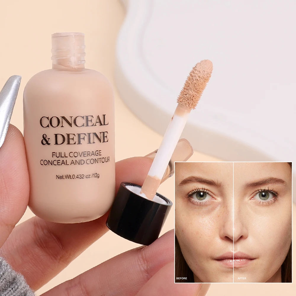 Matte Liquid Concealer Foundation Cream Makeup Waterproof Lasting