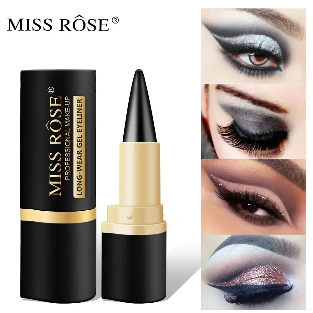 Miss Rose Black Long-Lasting Eye liner Pen Makeup  Waterproof Gel